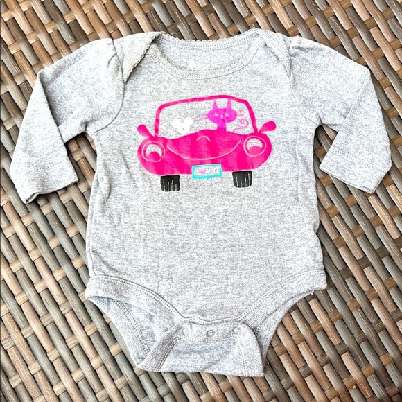 GAP Other - BABY GAP Brannan’s Favorites Cat Mouse Car Luv U Bodysuit Eyelet Puff Sleeves